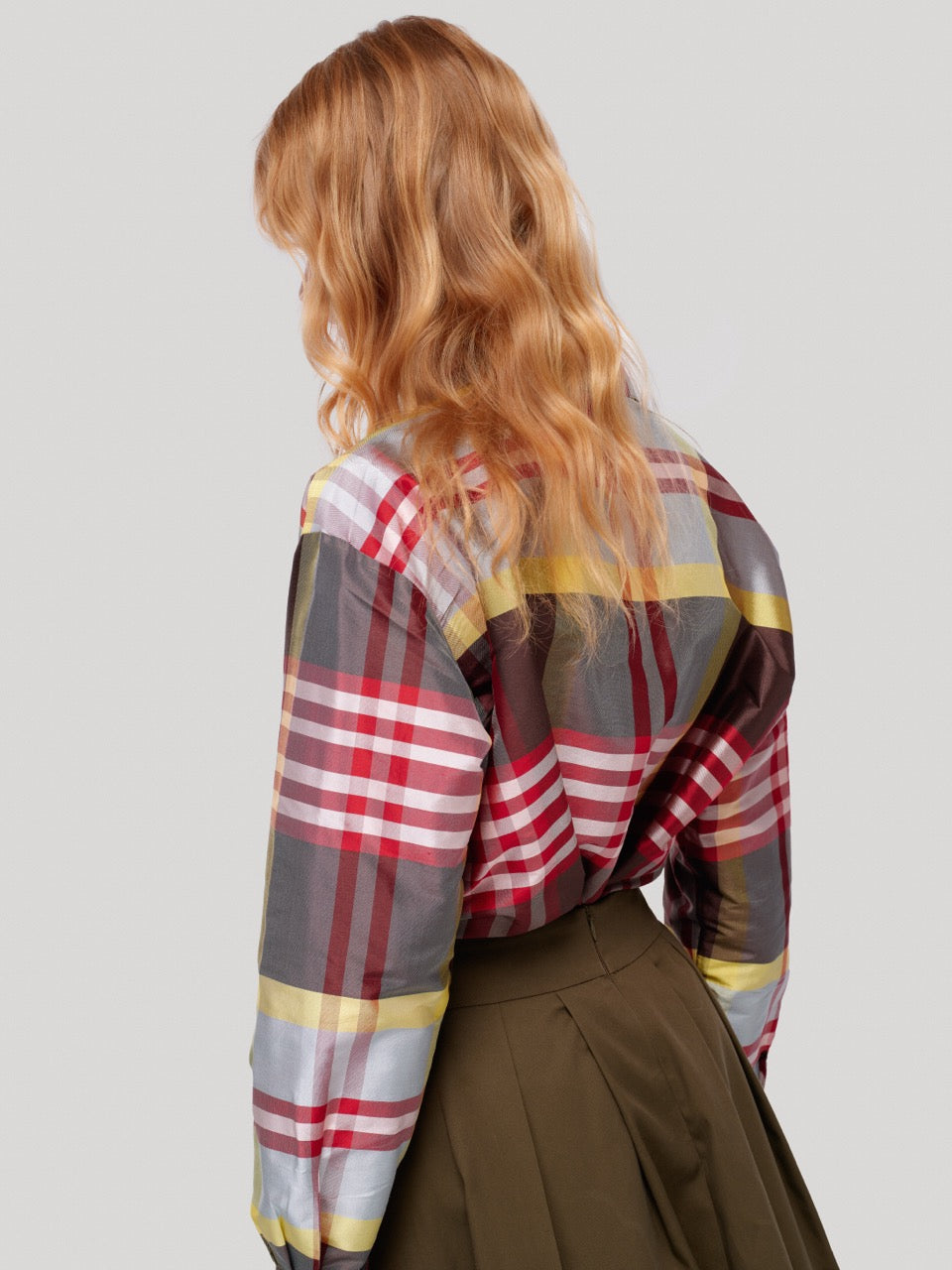 enSoie | Francesca Doupion Blouse rosefinch red