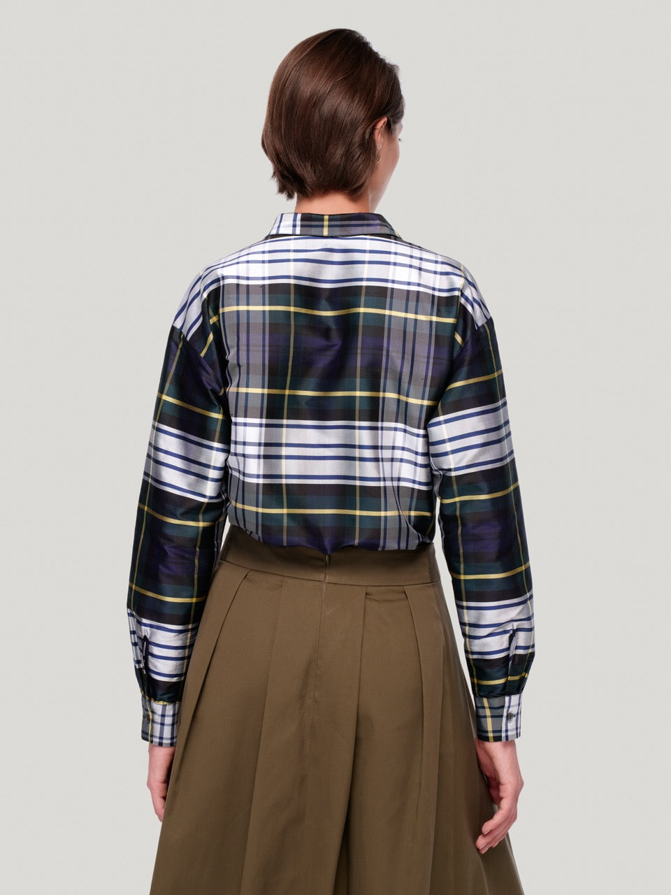 enSoie | Francesca Doupion Blouse woodpecker check