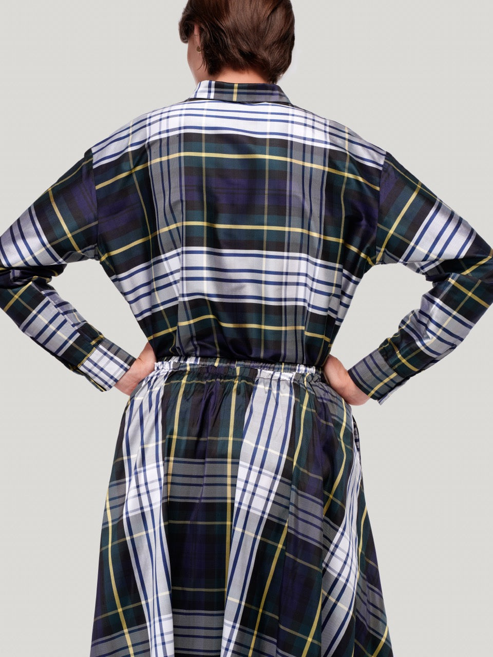 enSoie | Francesca Doupion Blouse woodpecker check