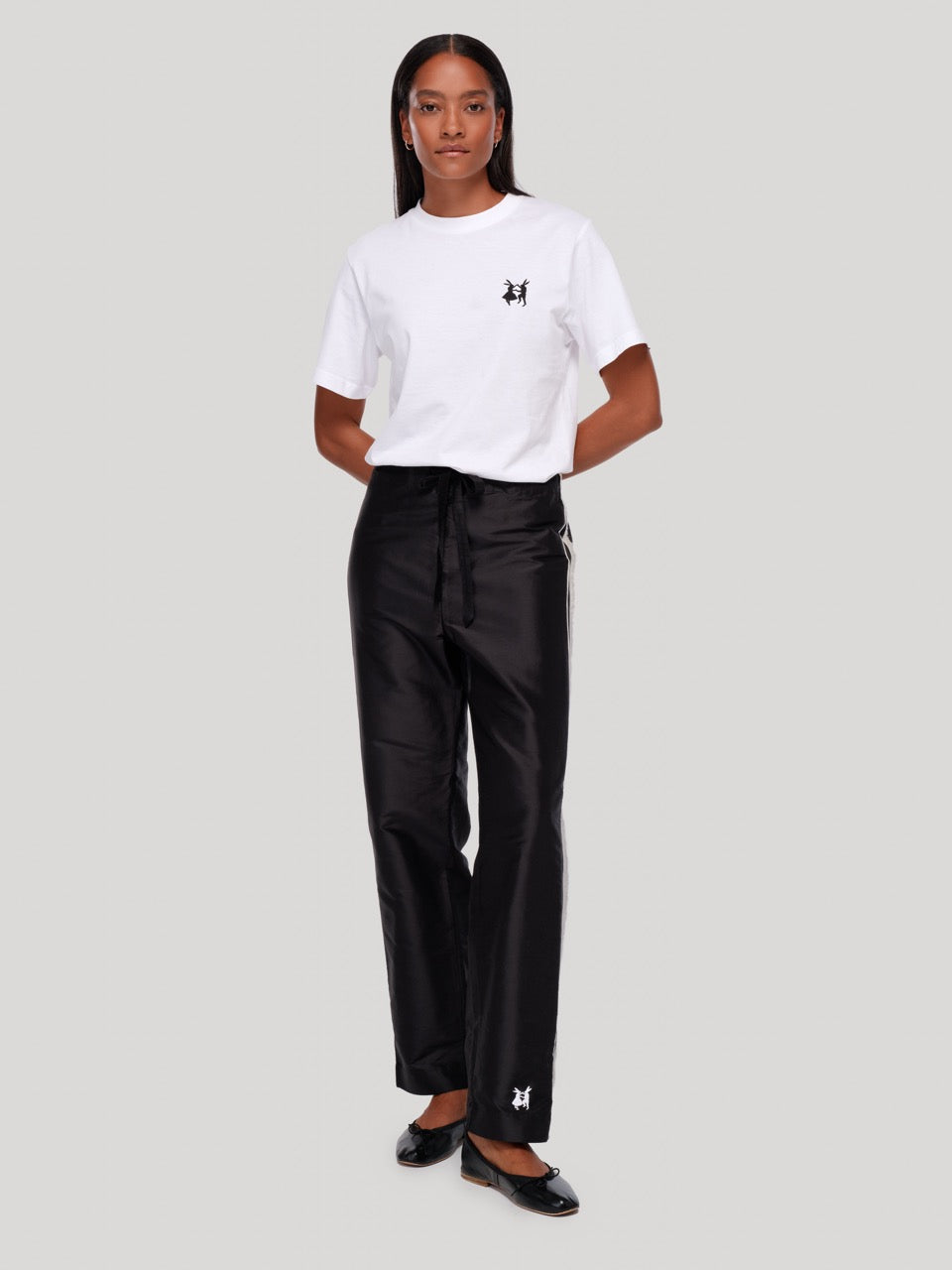 enSoie | Kumi Doupion Pants black