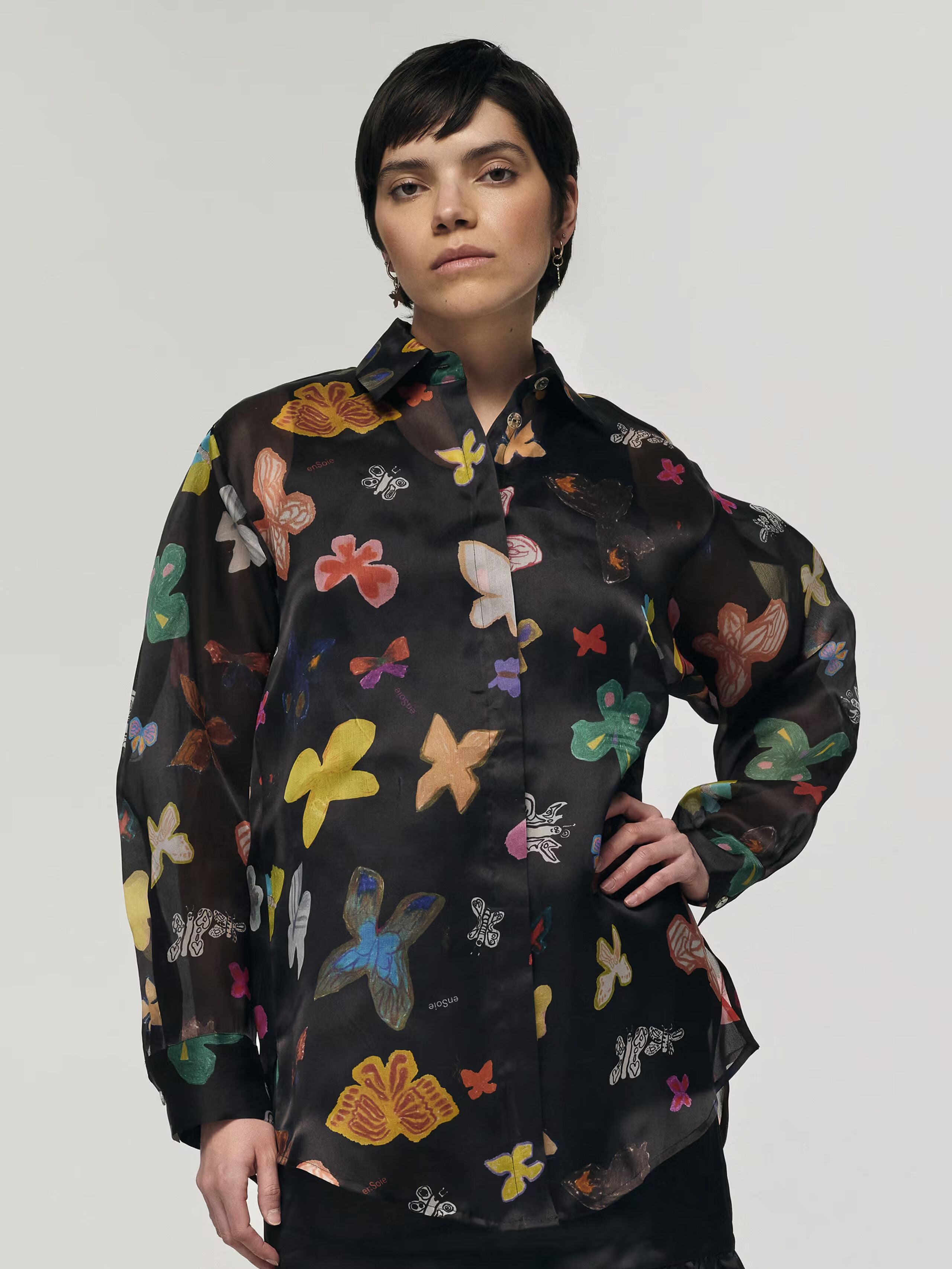 enSoie | Lola blouse (Satin Organza)