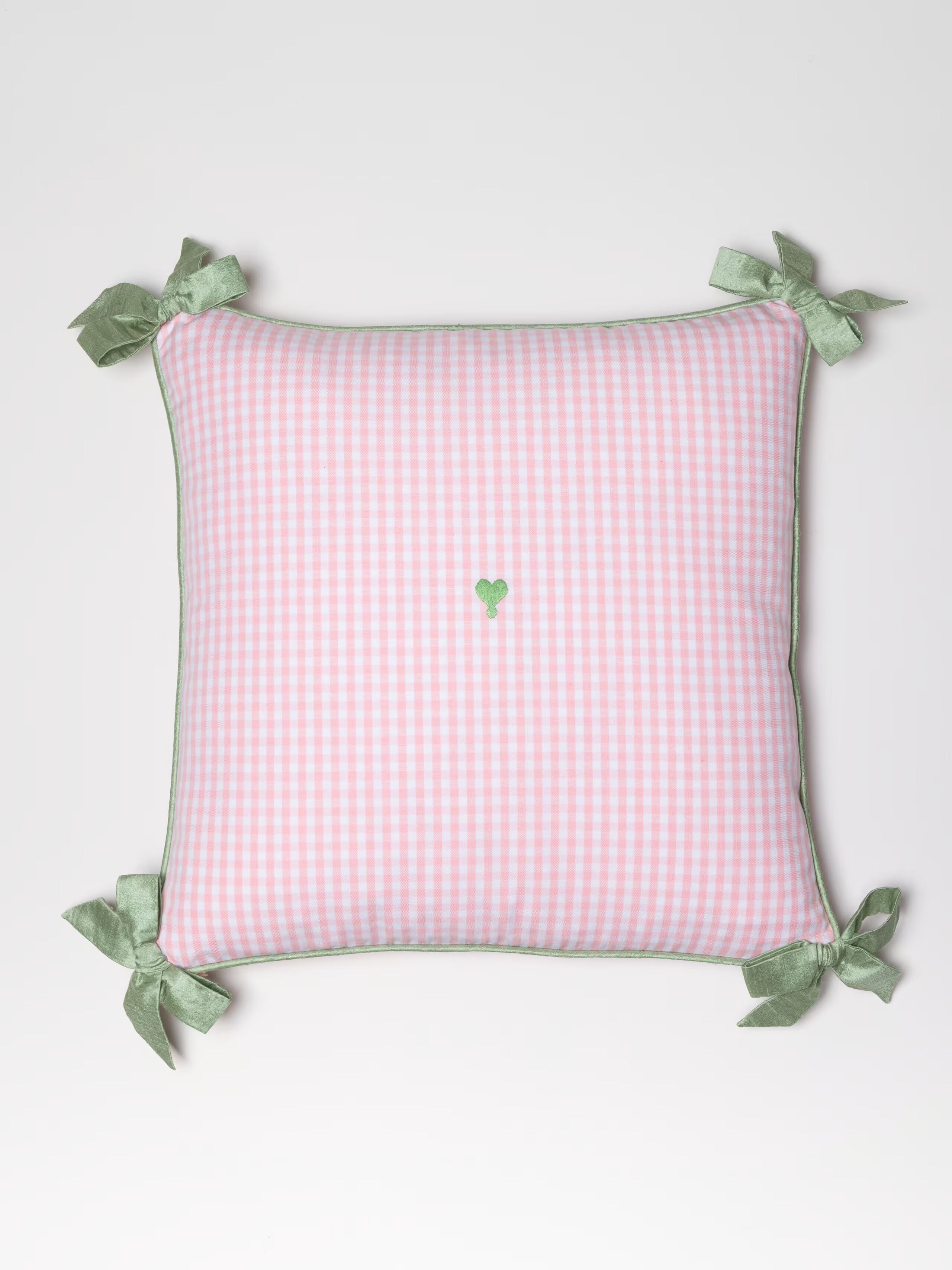 enSoie | Mila pillow cover 45 Vichy Ribbon