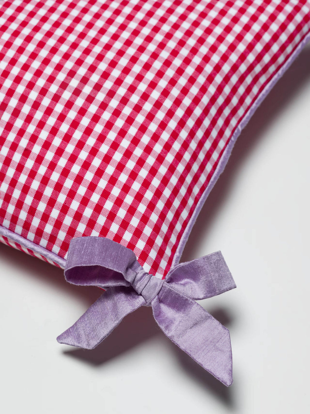 enSoie | Mila pillow cover 45 Vichy Ribbon