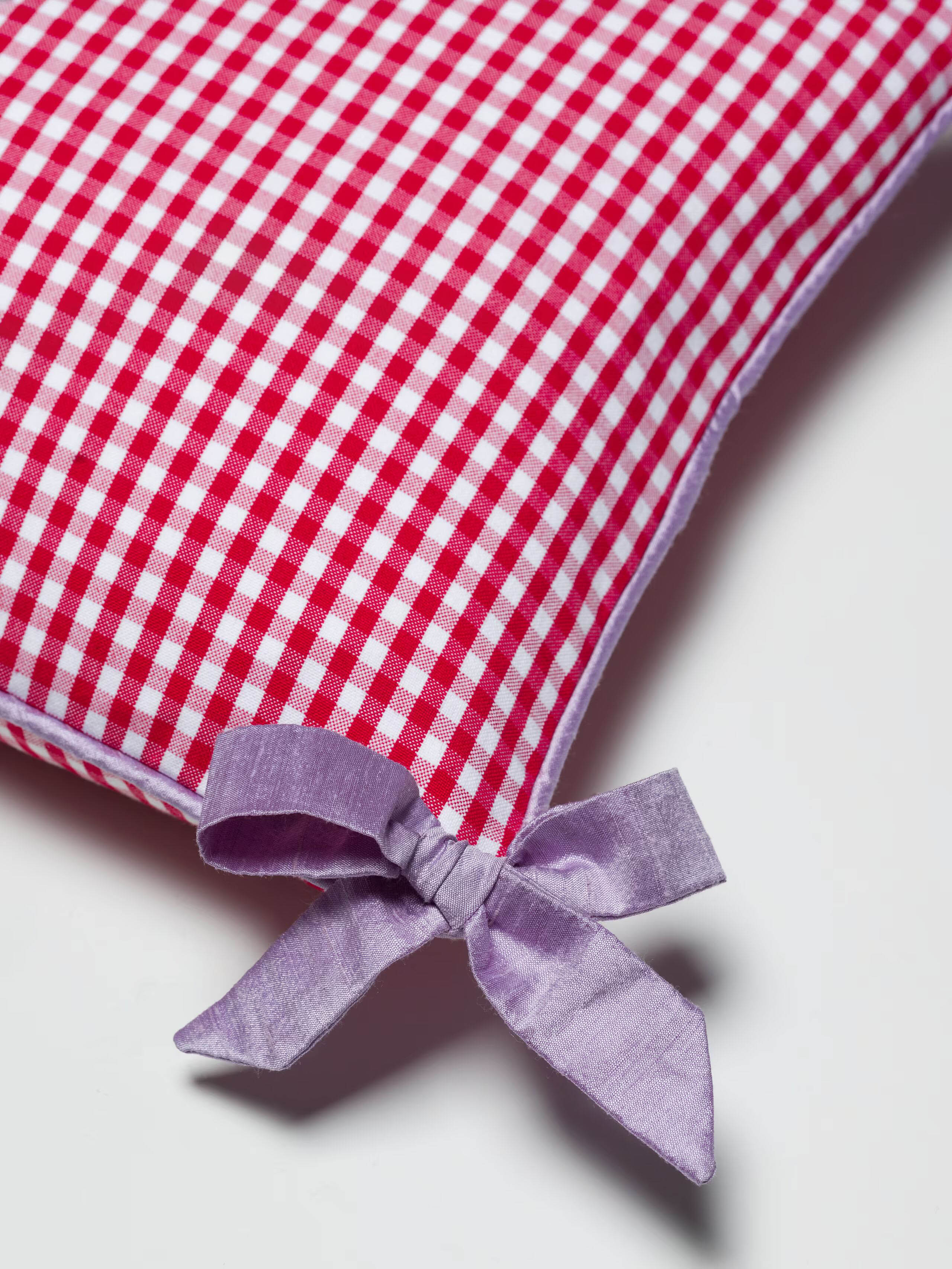 enSoie | Mila pillow cover 45 Vichy Ribbon