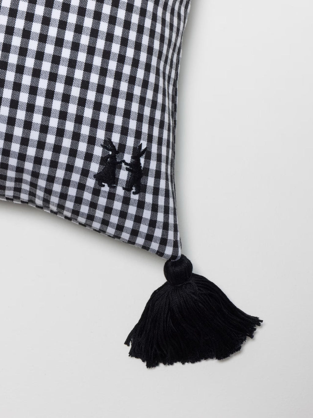 enSoie | Mila pillow cover 45 Vichy Tassels