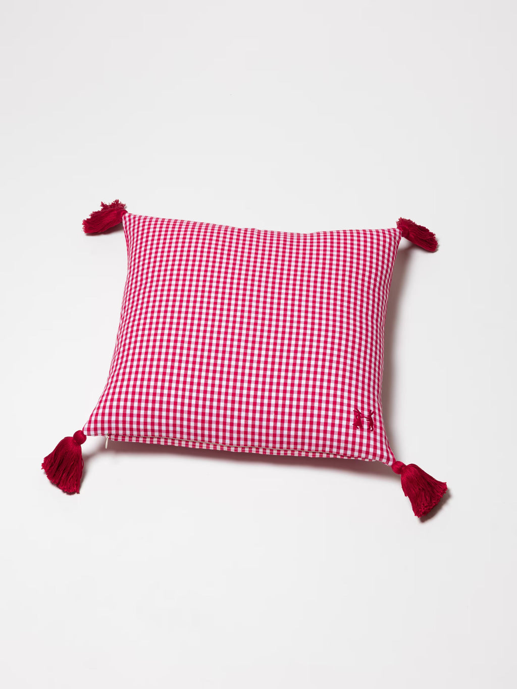 enSoie | Mila pillow cover 45 Vichy Tassels