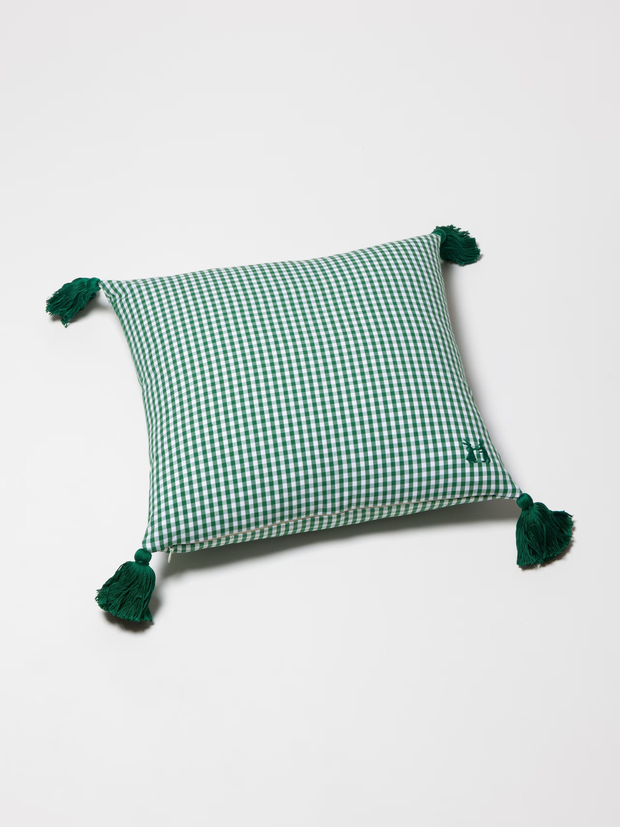 enSoie | Mila pillow cover 45 Vichy Tassels