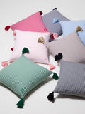 enSoie | Mila pillow cover 45 Vichy Tassels