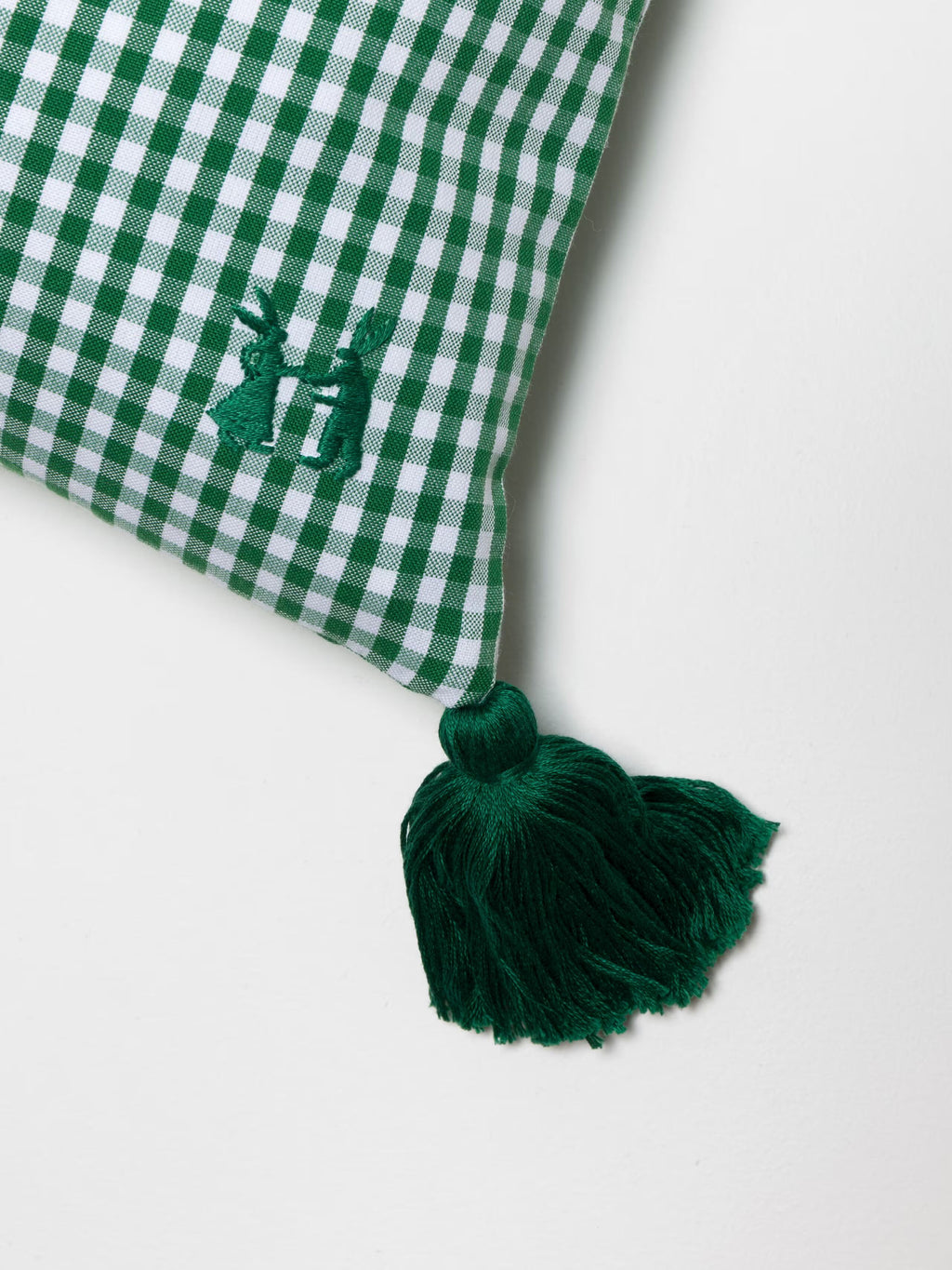 enSoie | Mila pillow cover 45 Vichy Tassels
