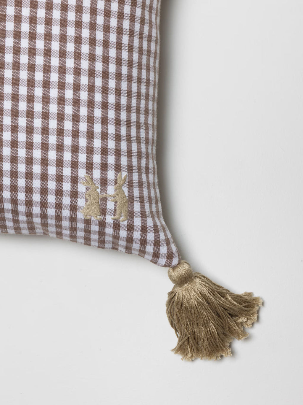 enSoie | Mila pillow cover 45 Vichy Tassels