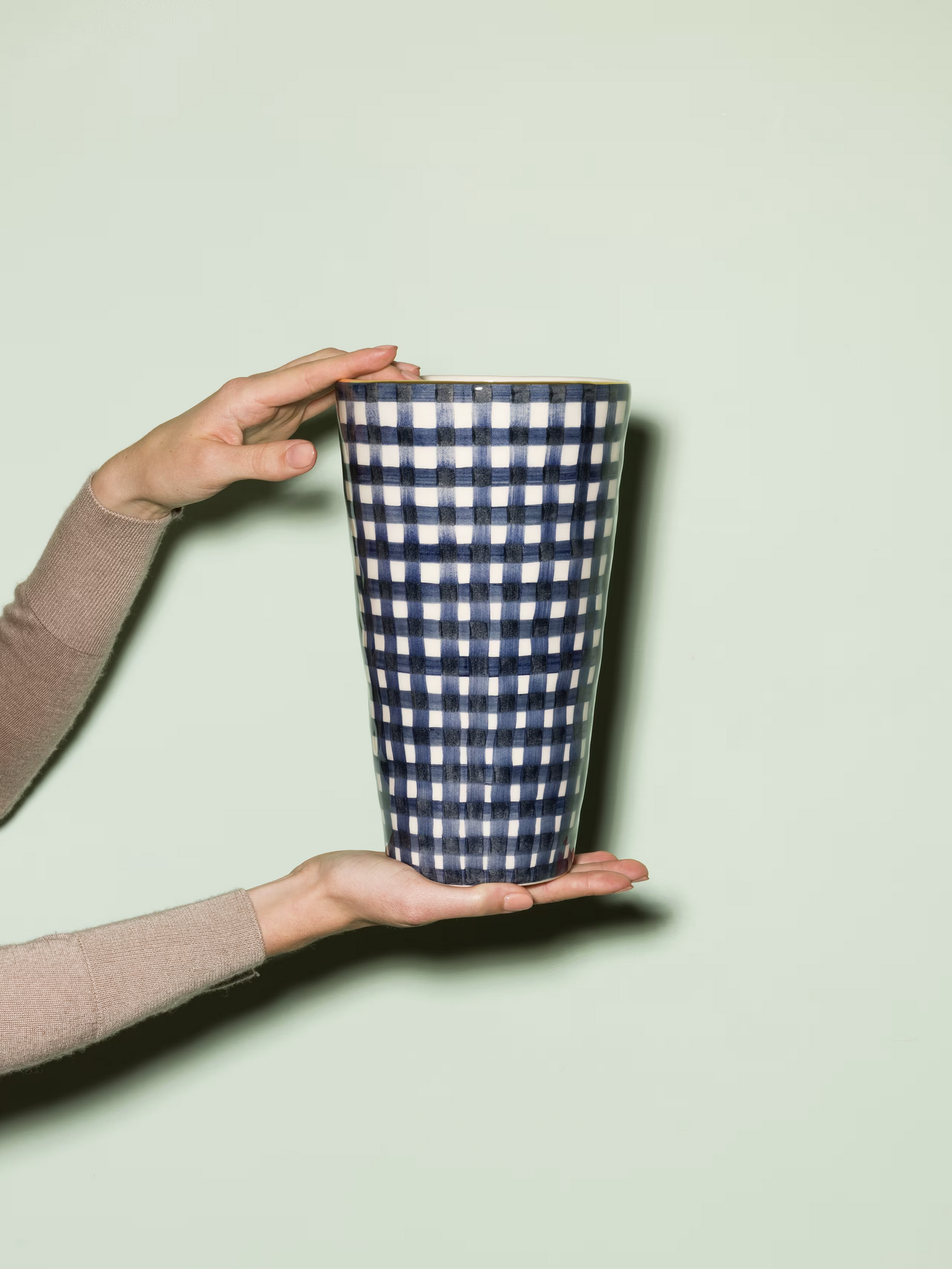 enSoie | Sourire Vase Vichy Slim M