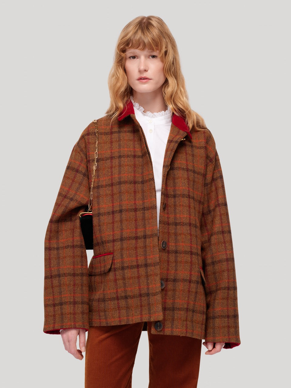 enSoie | Vicky Tweed Jacket redkite check