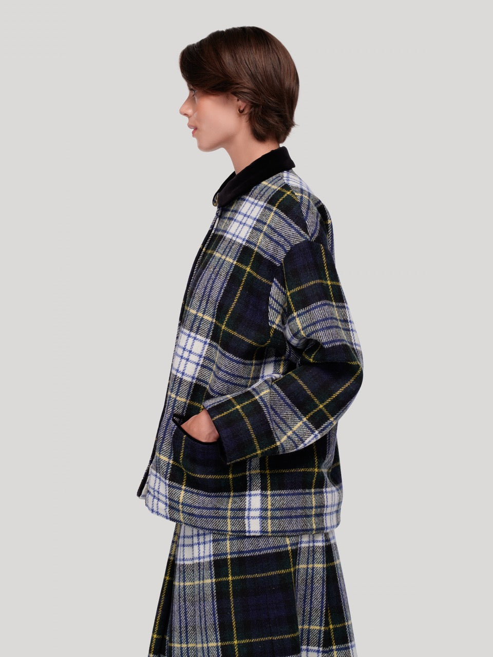 enSoie | Vicky Tweed Jacket woodpecker check