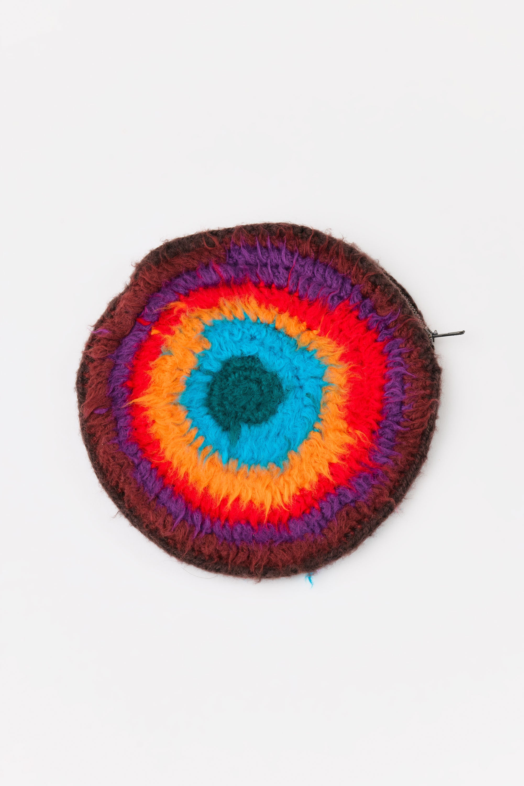Flaka Jahaj / Studio Passenger | Adelina – round brushed crochet clutch with zip