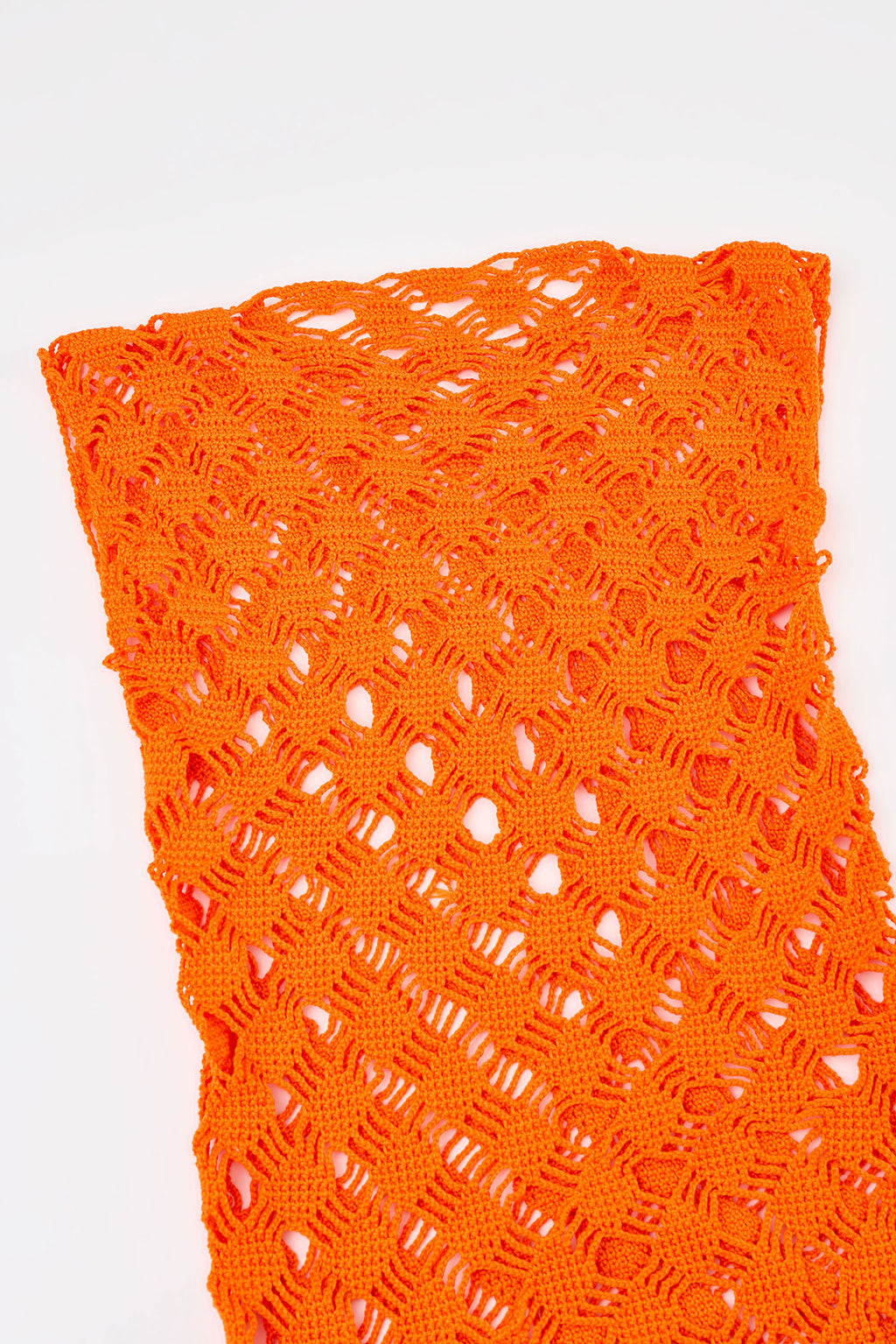 Flaka Jahaj / Studio Passenger | Afërdita - Hand crocheted Dress (Orange with Purple Hem)
