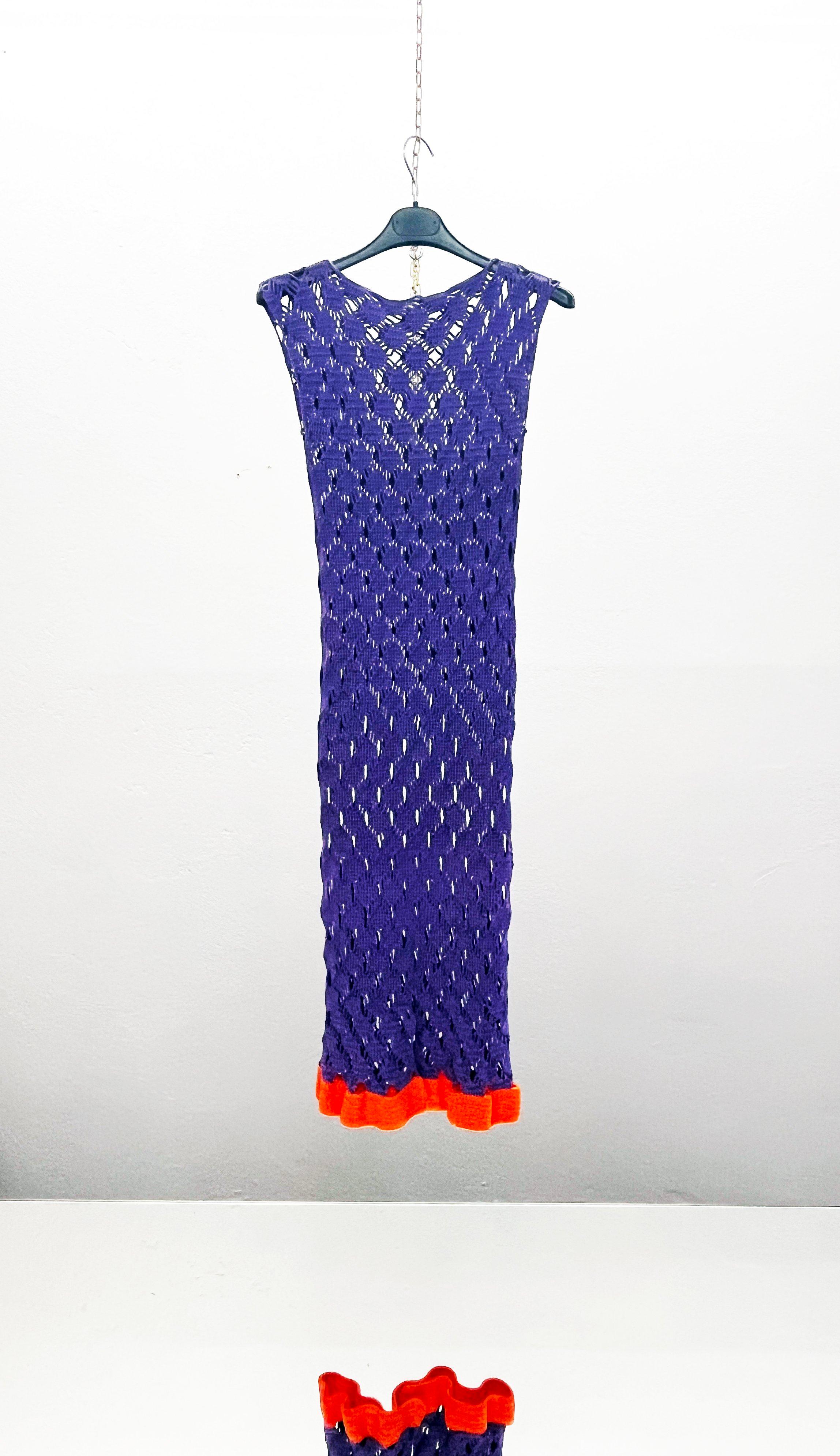Flaka Jahaj / Studio Passenger | Afërdita - Hand crocheted Dress (Purple / orange)