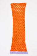 Flaka Jahaj / Studio Passenger | Afërdita - Hand crocheted Dress (Orange with Purple Hem)