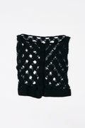 Flaka Jahaj / Studio Passenger | Besa - Striped crochet bias vichy cardigan with matching buttons