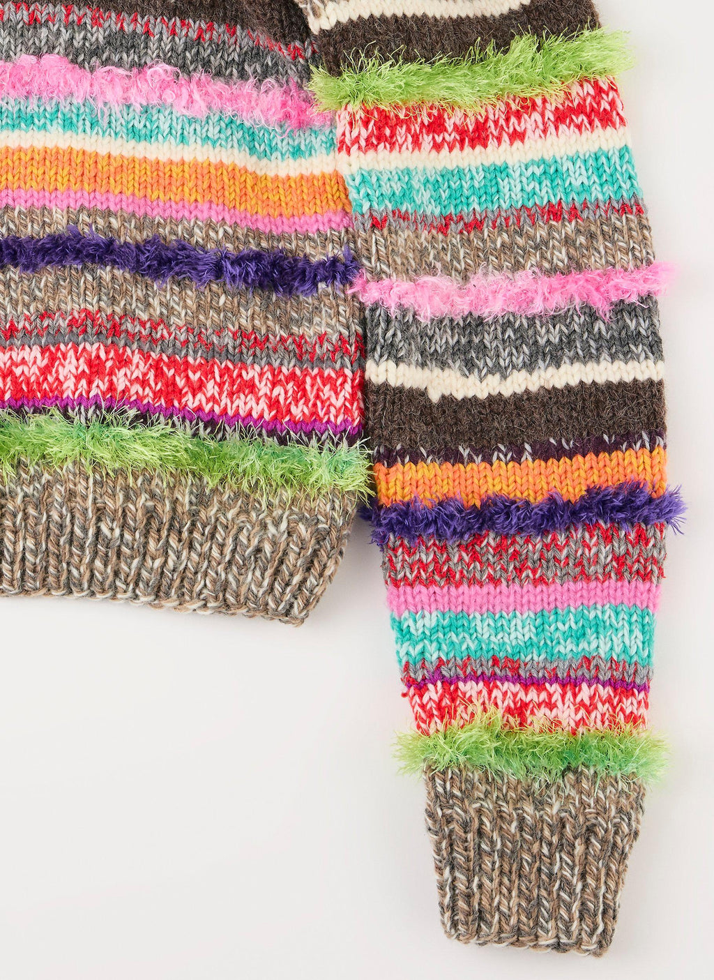 Flaka Jahaj / Studio Passenger | Flaka Jahaj – Valbona – Hand knitted Wool Jumper (Brown-green-pink)
