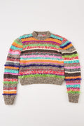Flaka Jahaj / Studio Passenger | Flaka Jahaj – Valbona – Hand knitted Wool Jumper (Brown-green-pink)