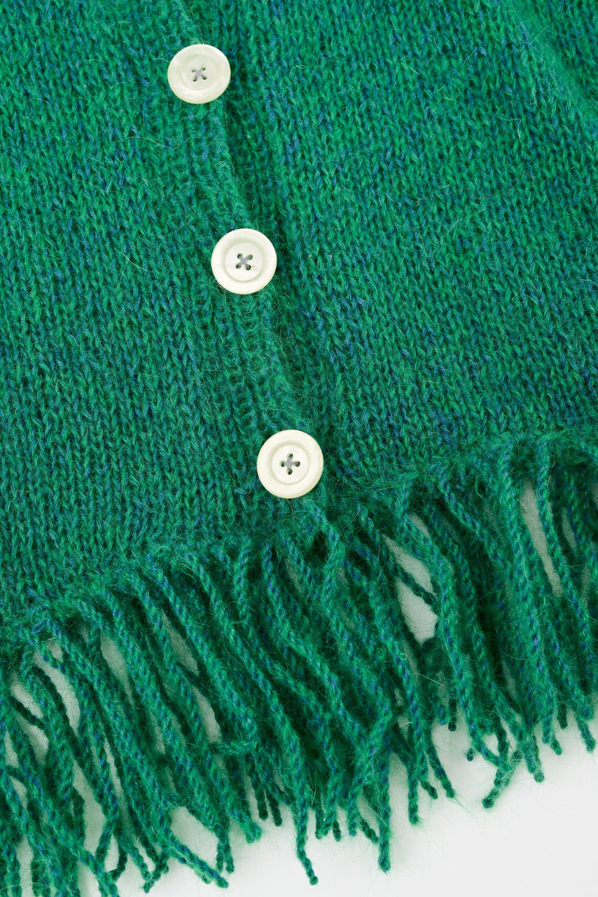 Flaka Jahaj / Studio Passenger | Floriana -Hand knitted Wool Cardigan (Green)