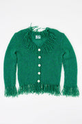 Flaka Jahaj / Studio Passenger | Floriana -Hand knitted Wool Cardigan (Green)