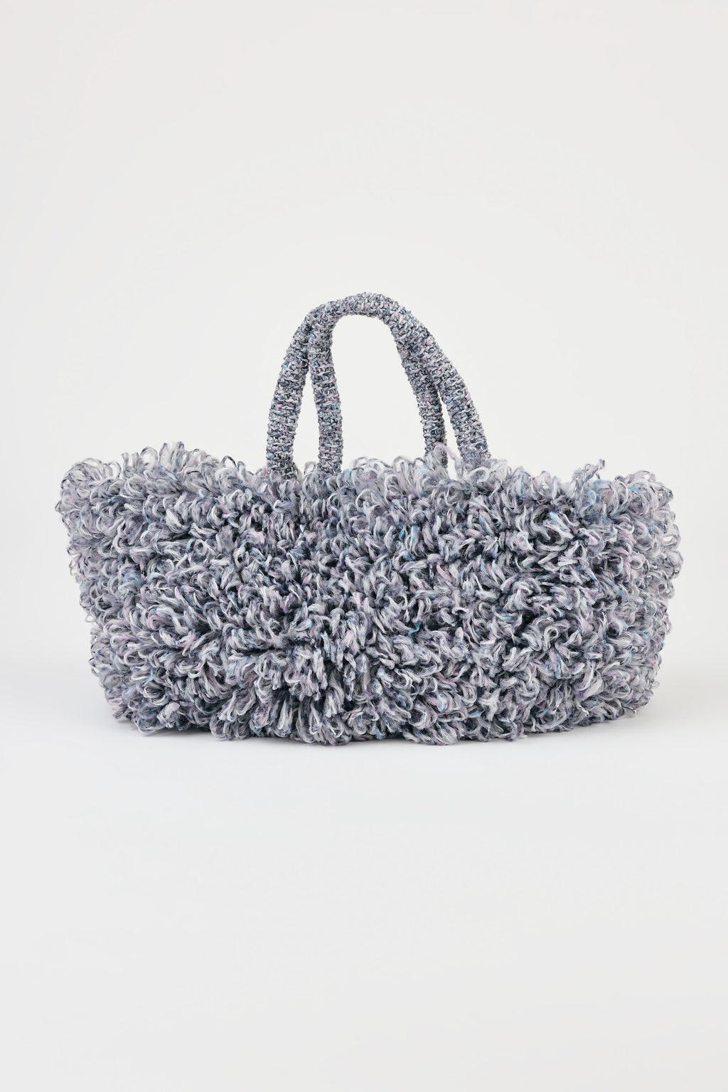 Flaka Jahaj / Studio Passenger | Luana - Bouclé loops crochet bag (mulitgrey)