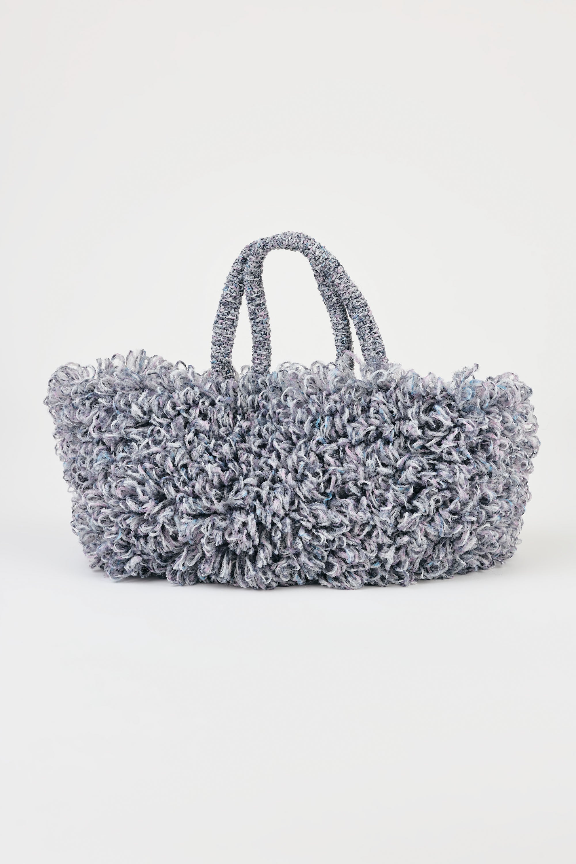 Flaka Jahaj / Studio Passenger | Luana - Bouclé loops crochet bag (mulitgrey)