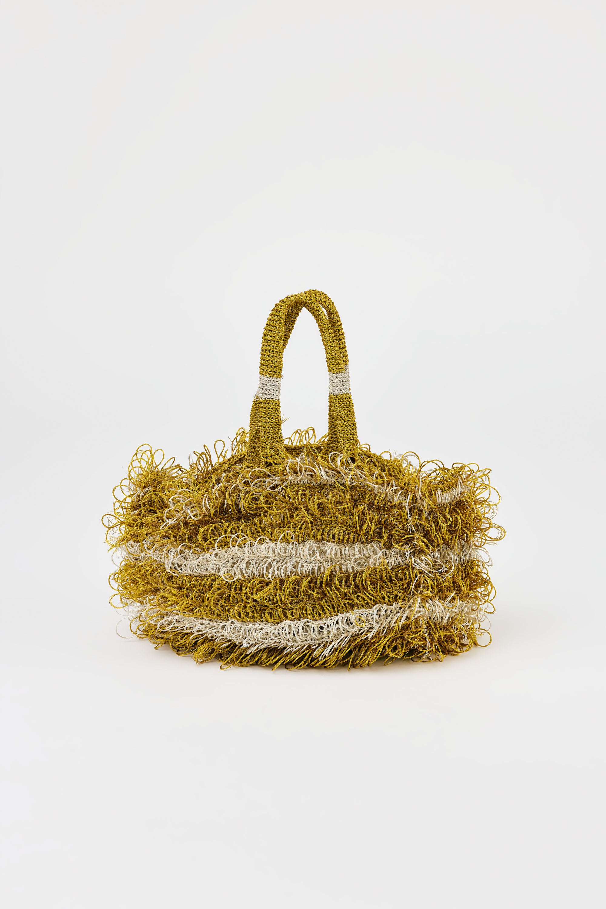 Flaka Jahaj / Studio Passenger | Luana - Golden Bouclé loops crochet bag S