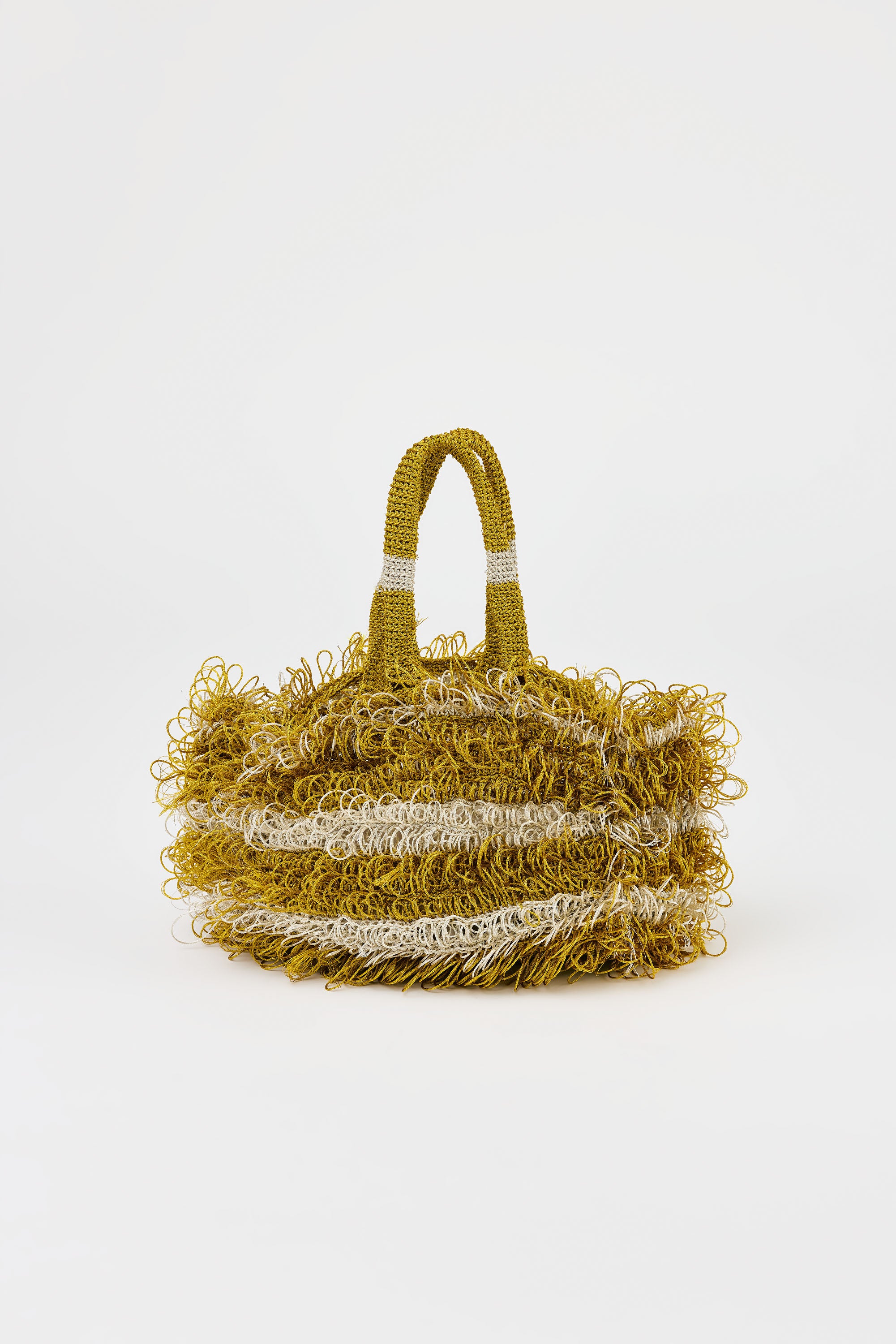 Flaka Jahaj / Studio Passenger | Luana - Golden Bouclé loops crochet bag S