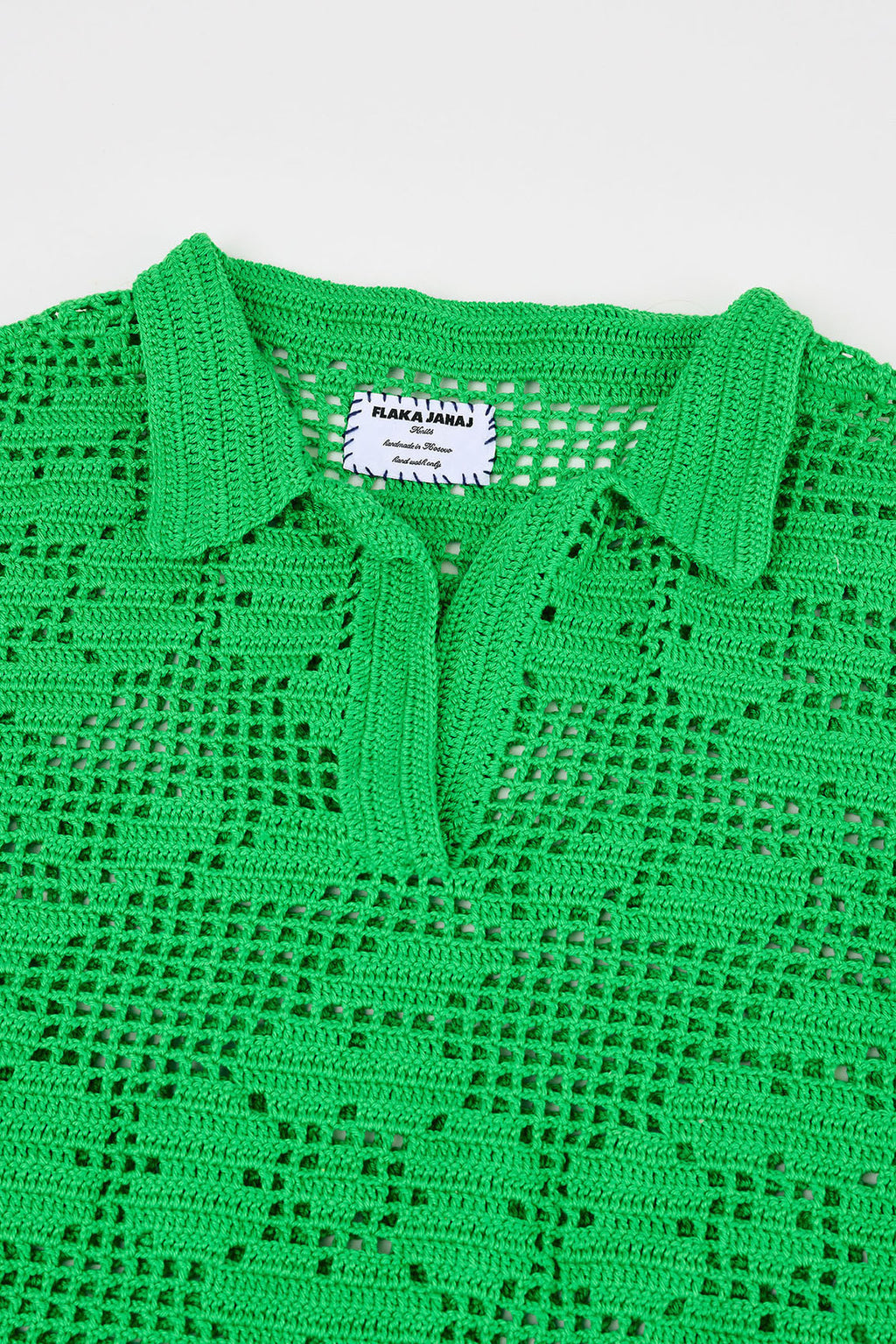 Flaka Jahaj / Studio Passenger | Pranvera - Flower crochet polo (Grass Geen)