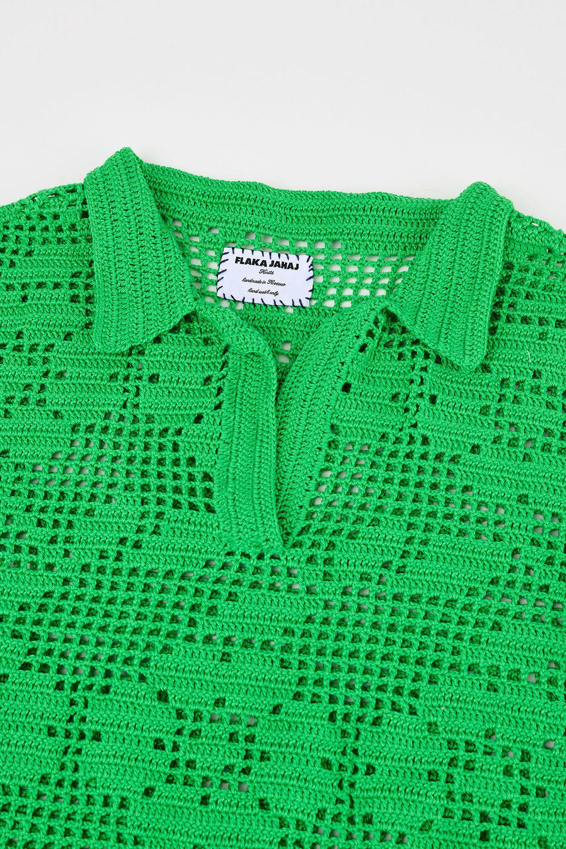 Flaka Jahaj / Studio Passenger | Pranvera - Flower crochet polo (Grass Geen)