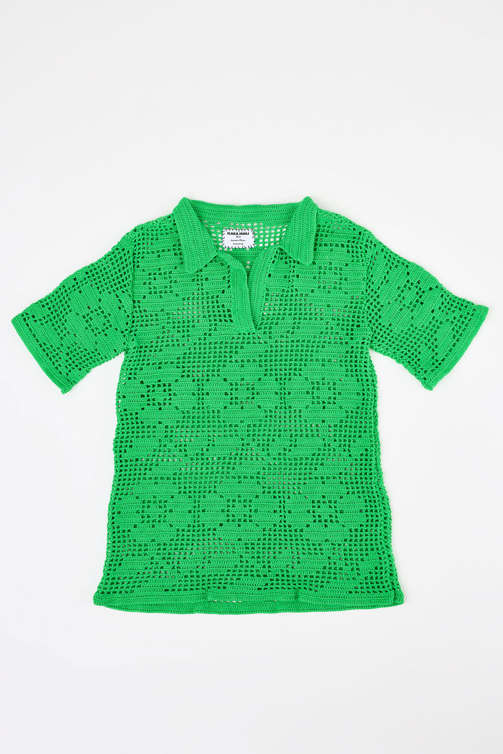 Flaka Jahaj / Studio Passenger | Pranvera - Flower crochet polo (Grass Geen)
