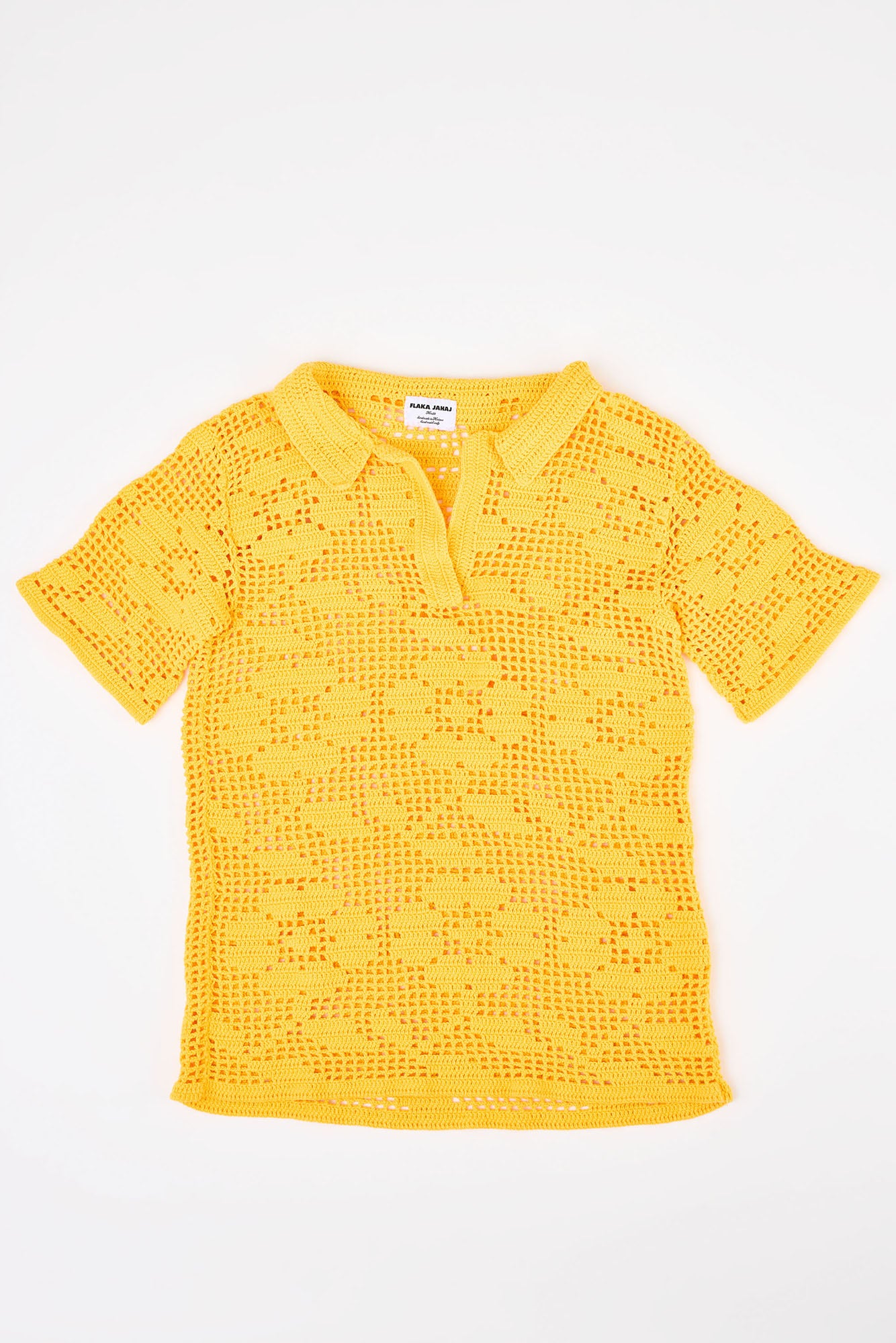Flaka Jahaj / Studio Passenger | Pranvera - Flower crochet polo (Yellow)