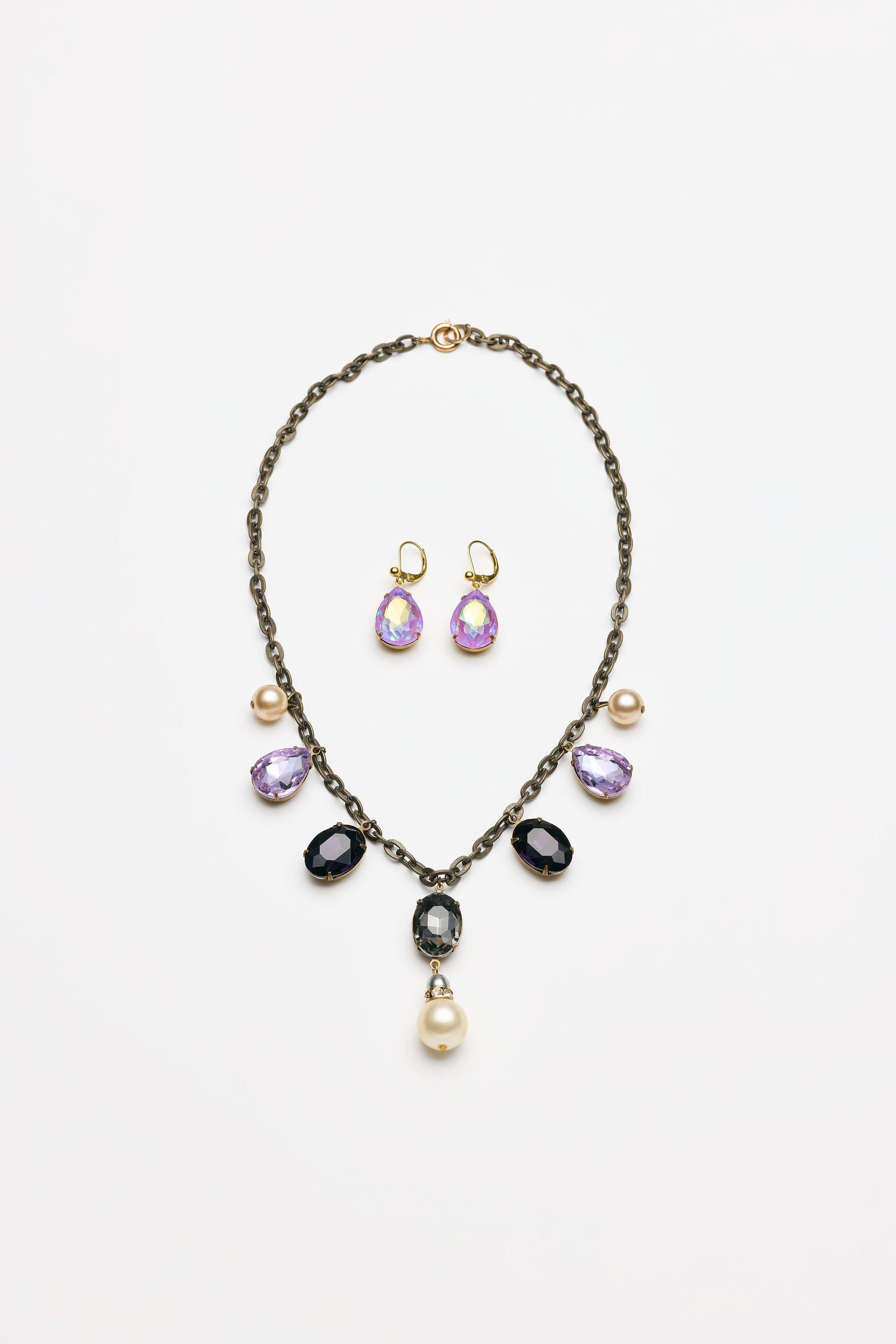 Samuel Kopp  | Samuel Kopp – Set Necklace and Earrings (Black-Swarovski)