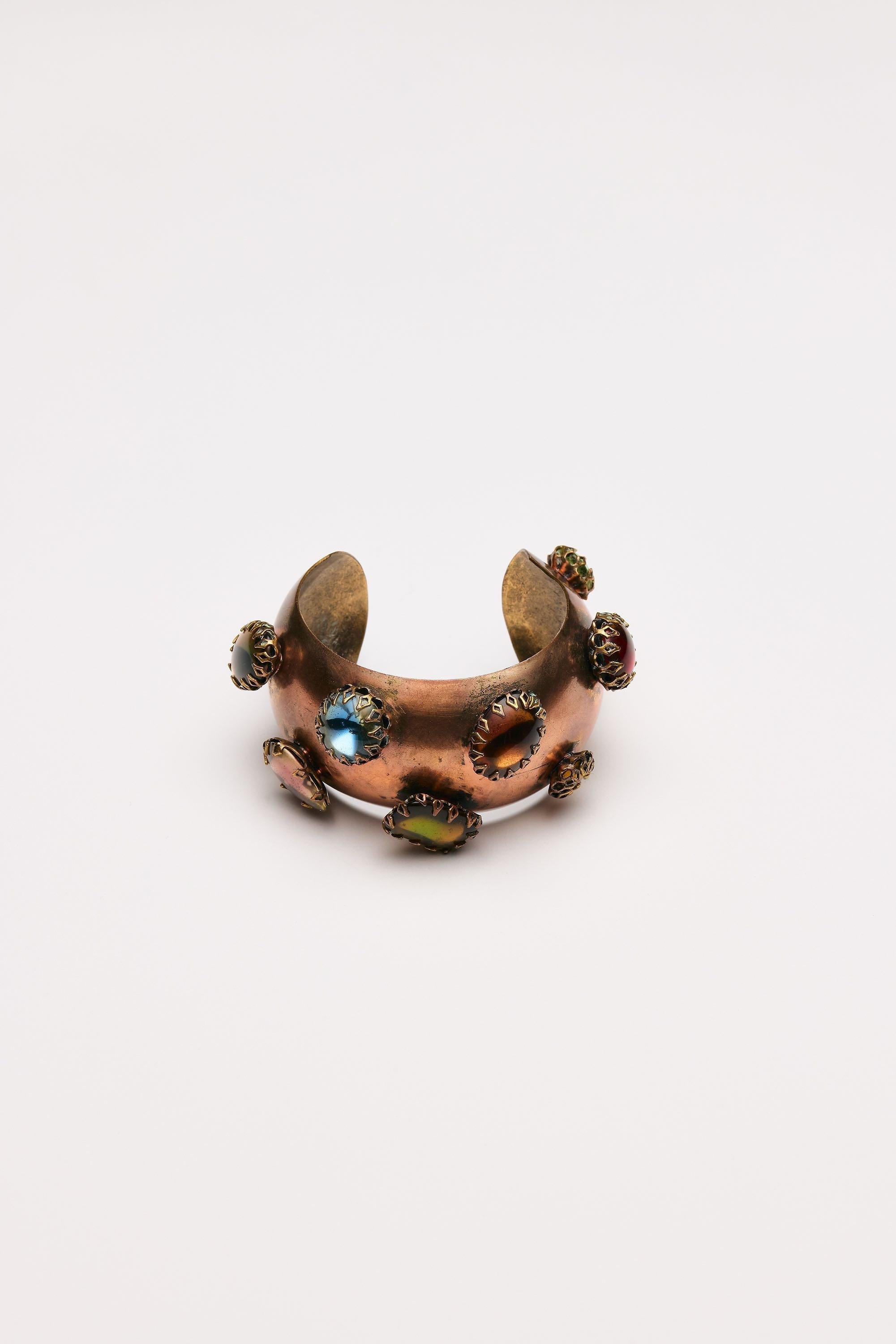 Vintage Costume Jewelry | De Luxe NY – Bracelet Cabochons