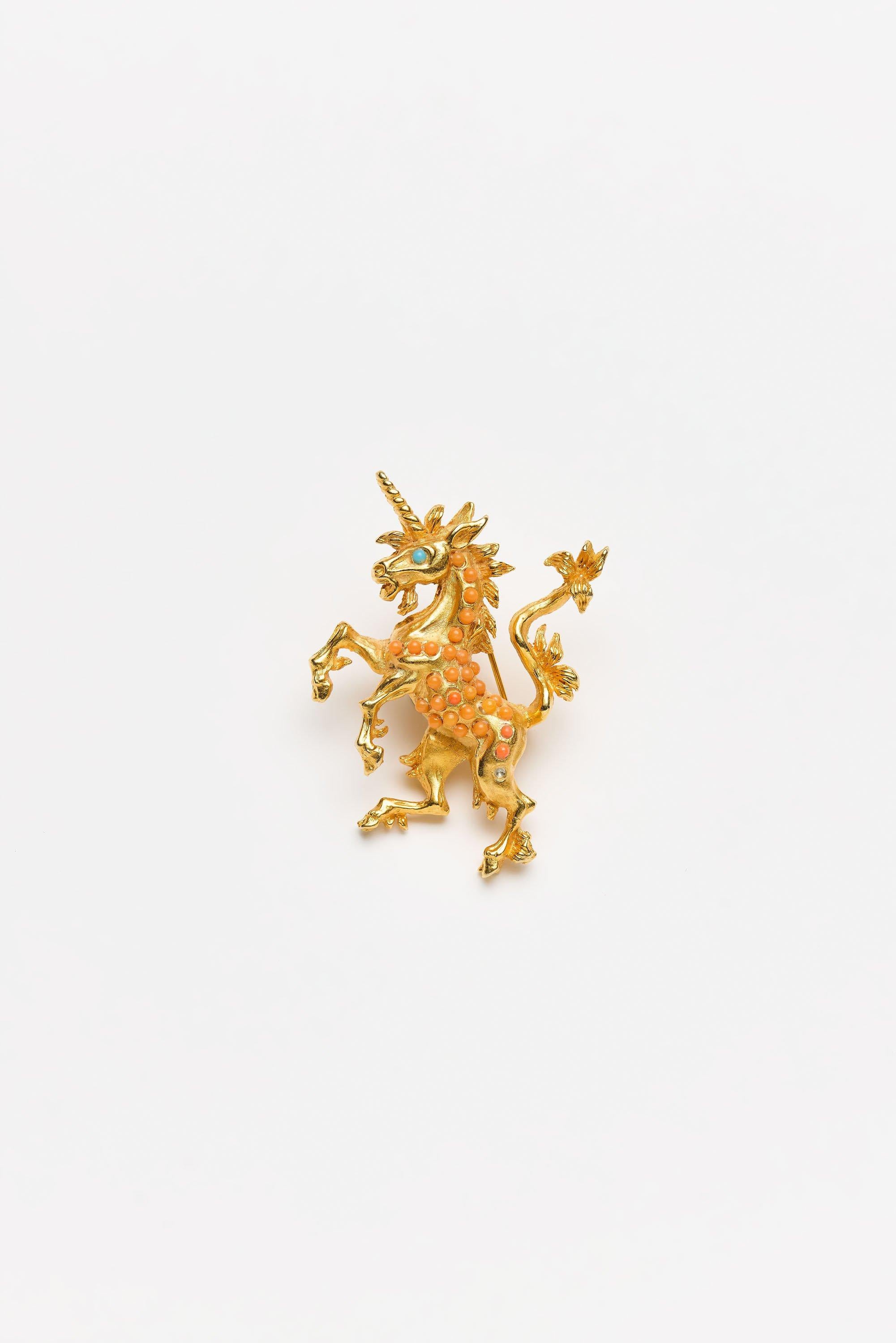 Vintage Costume Jewelry | DeNicola – Brooch Unicorn
