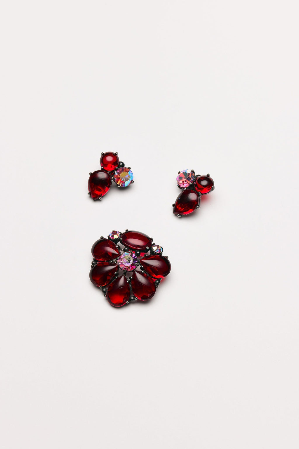 Vintage Costume Jewelry | Elsa Schiaparelli – Demi Parure Red