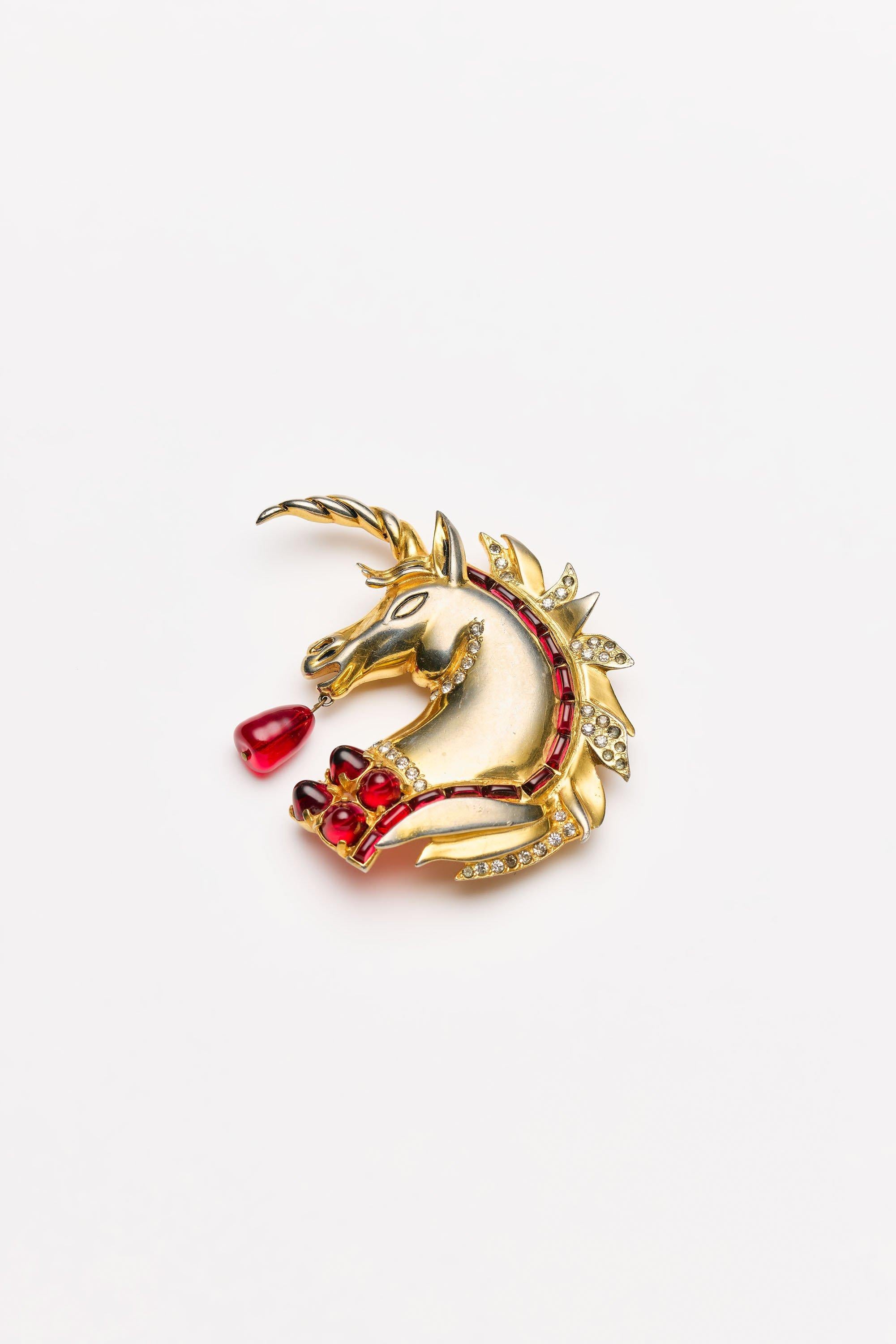 Vintage Costume Jewelry | Hattie Carnegie – Pin  Unicorn