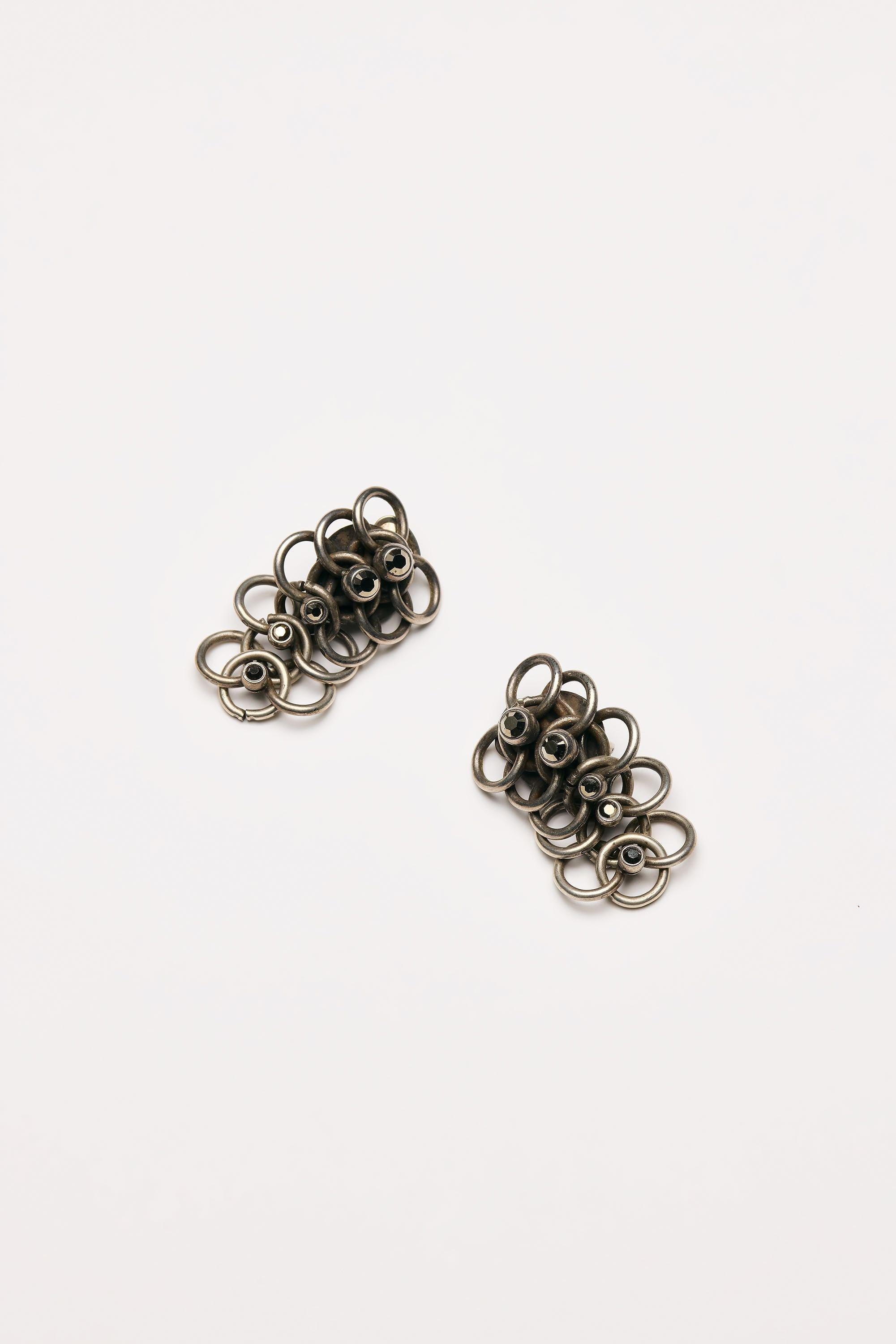 Vintage Costume Jewelry | Jean-Paul Gaultier – Earclips Pyrit