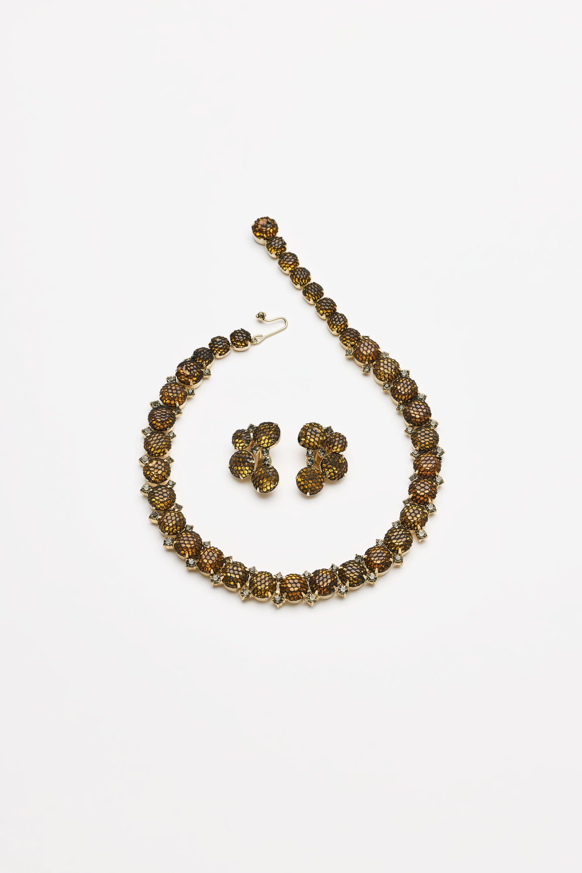 Vintage Costume Jewelry | Kramer of NY – Set Necklace and Earclips