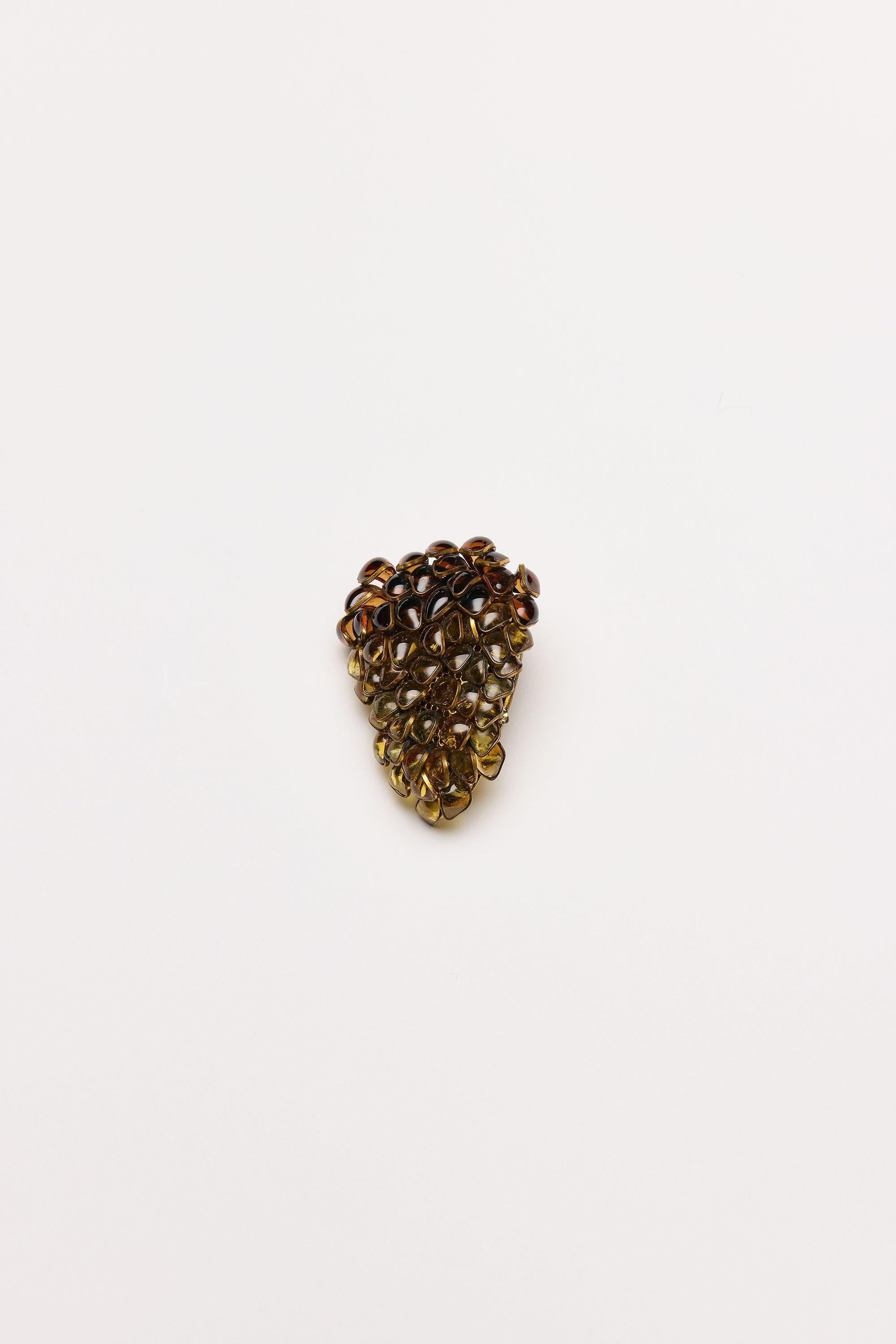 Vintage Costume Jewelry | Maison Gripoix – Brooch Pine