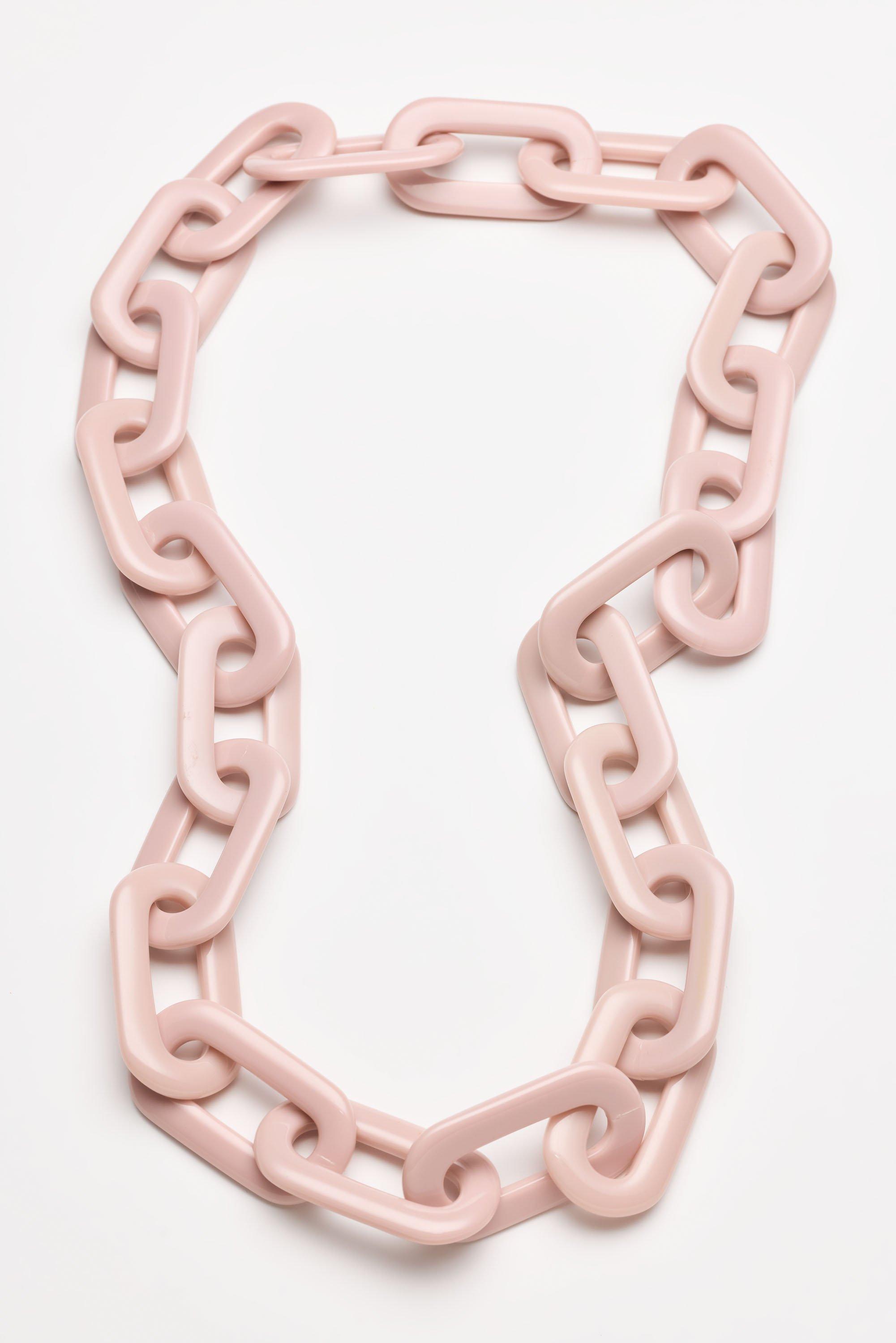 Vintage Costume Jewelry | Necklace Paperclip (Mauve)