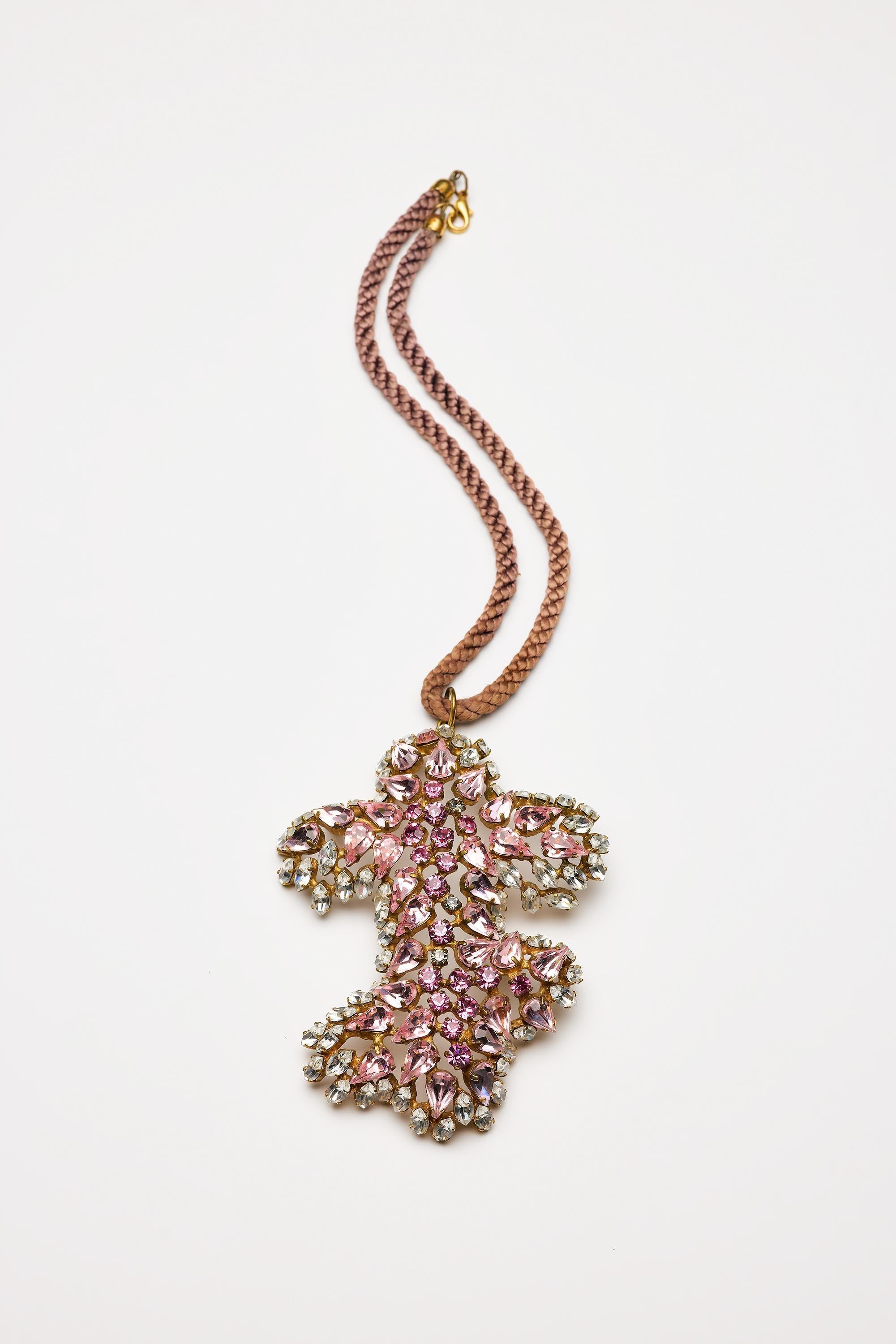 Vintage Costume Jewelry | Privilège Paris – Necklace with Cross Pendant
