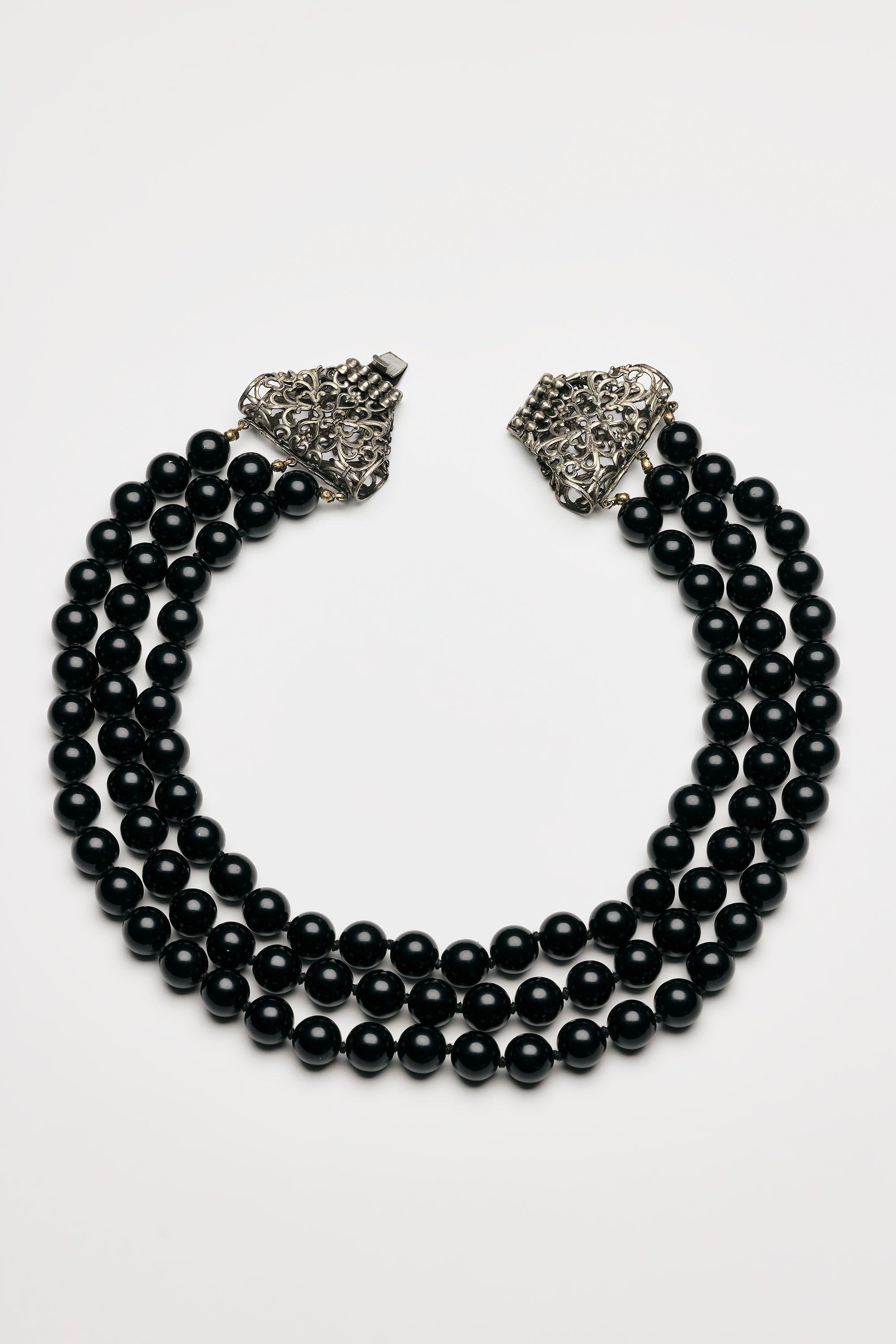 Vintage Costume Jewelry | Sharra Pagano – Necklace Three Row