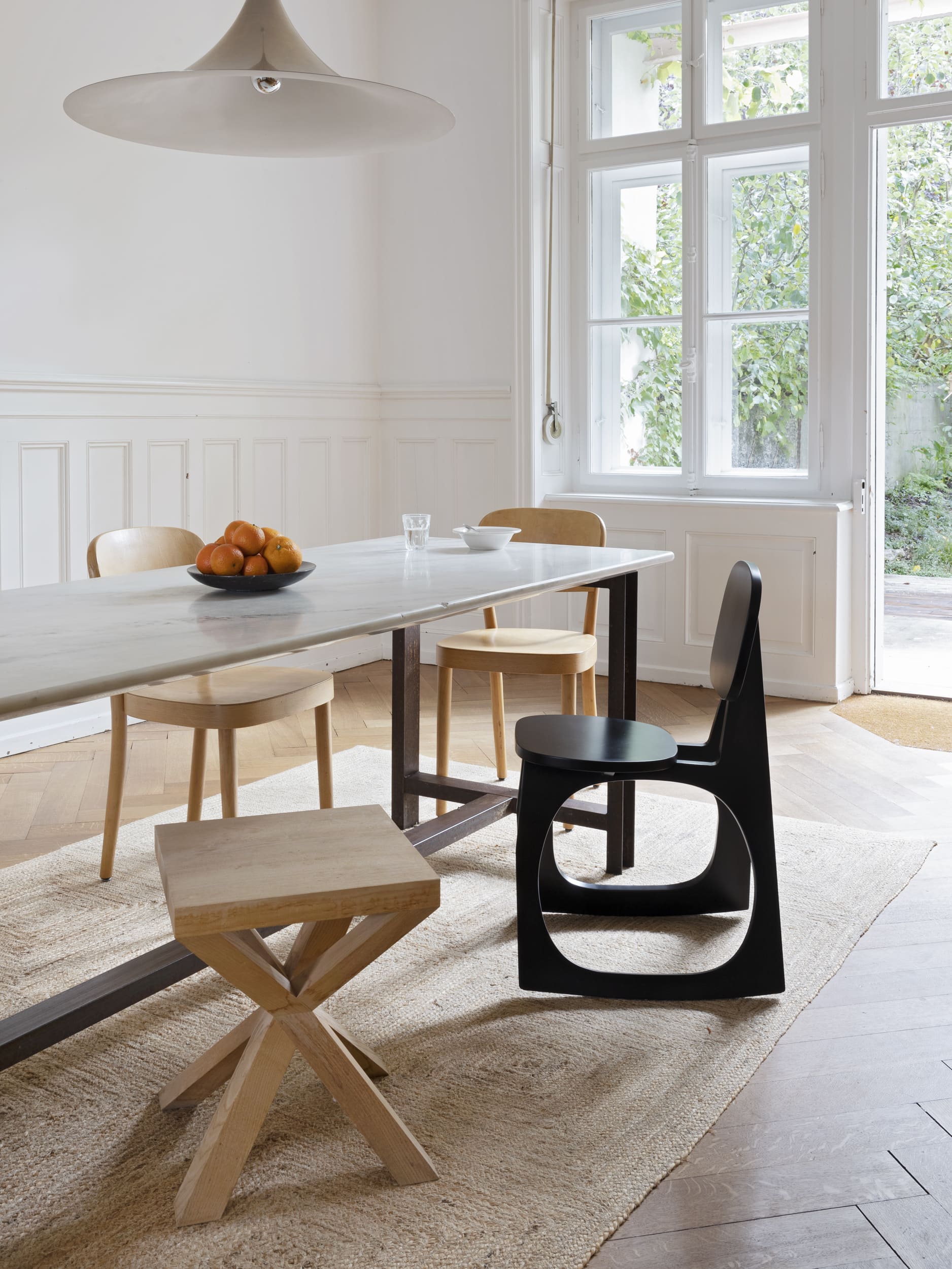 X Hocker Ash Matte Lacquered